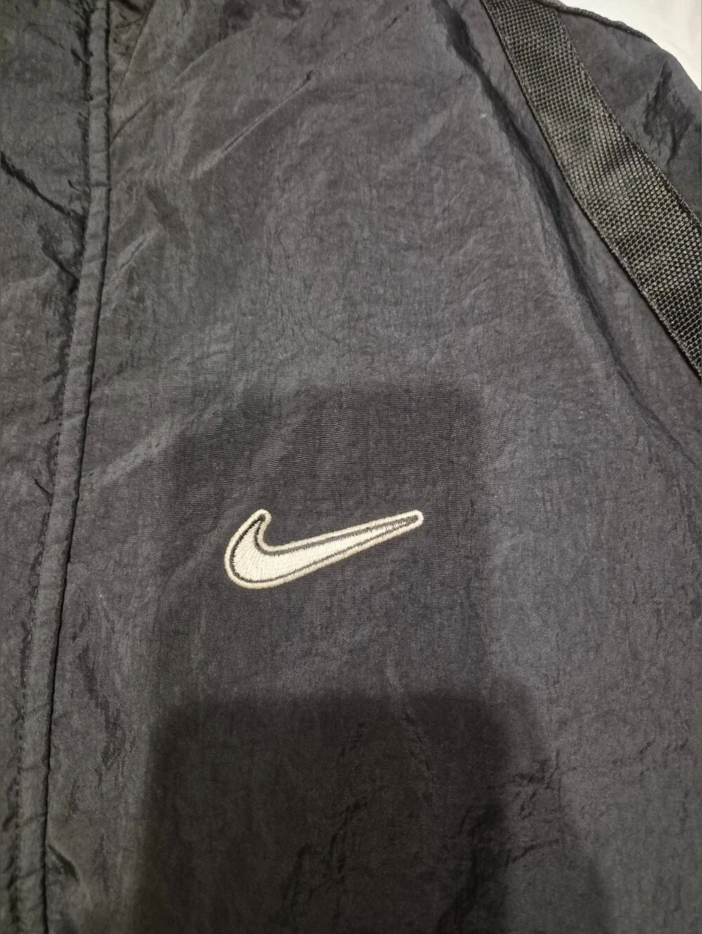 Vintage 1990s Nike Big Swoosh Quilted Puffer Jacket - Men's Large